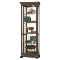 Howard Miller 680673 Brantley III Curio Cabinet - Aged Auburn