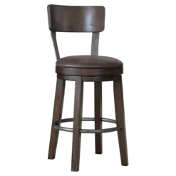 Howard Miller 697040 Bev Trolley Bar Stool - Rustic Hardwood