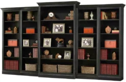 Howard Miller Oxford 5pc Bookcase Wall Unit In Antique Black