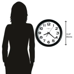 Howard Miller 625485 Howard Miller Kenwick Wall Clock 625485 Black Satin