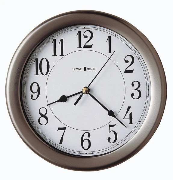 9"H Aries Wall Clock Brushed Nickel 1 9"H Aries Wall Clock Brushed Nickel
