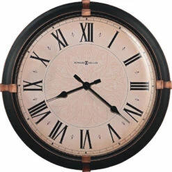 24"H Atwater Wall Clock In Dark Rubbed Bronze