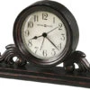 6"H Bishop Tabletop Clock Worn Black