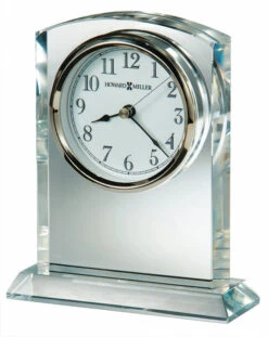 6"H Flaire Mantel Clock In Polished Silver
