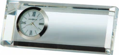 2"H Prism Mantel Clock In Polished Silver