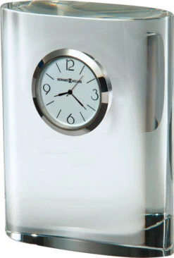 5"H Fresco Mantel Clock In Polished Silver